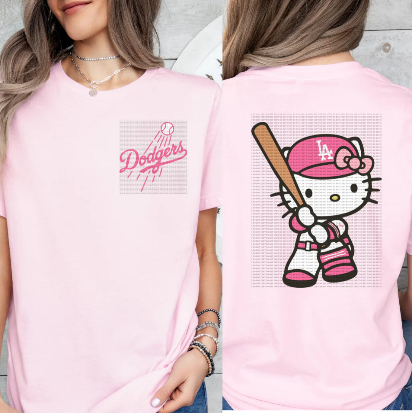 HK LA  Pink Batter Tee